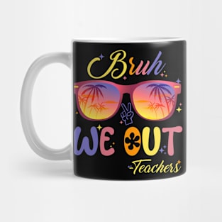 Bruh We Out Teachers Groovy Retro Happy Last Day Of School Mug